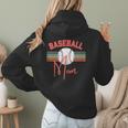 BASEBALL MOM Fun RETRO LOOK Women Hoodie Back Print