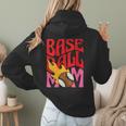 Baseball Mom Game Day Trendy Pink Leopard Mama Women Hoodie Back Print Baseball Mom Game Day Trendy Pink Leopard Mama Women Hoodie Back Print