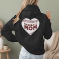 Baseball Mom Heart Love Mother's Day Game Day Support Women Hoodie Back Print Baseball Mom Heart Love Mother's Day Game Day Support Women Hoodie Back Print