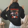 Baseball Mom Heart Baseball Mama Mother's Day Women Hoodie Back Print Baseball Mom Heart Baseball Mama Mother's Day Women Hoodie Back Print