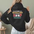 I Am A Baseball Mom With A Hood Playlist Women Hoodie Back Print I Am A Baseball Mom With A Hood Playlist Women Hoodie Back Print