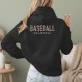 Baseball Mom Leopard Print Baseball Mama Mother's Day Women Hoodie Back Print