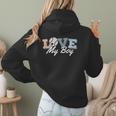 Baseball Mom Love My Boy Retro Casual Letter Print Women Hoodie Back Print Baseball Mom Love My Boy Retro Casual Letter Print Women Hoodie Back Print
