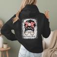 Baseball Mom Messy Bun Hair Player Mom Women Hoodie Back Print Baseball Mom Messy Bun Hair Player Mom Women Hoodie Back Print