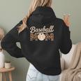 Baseball Mom Mothers' Day Women Hoodie Back Print Baseball Mom Mothers' Day Women Hoodie Back Print
