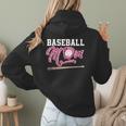 Baseball Mom Pink Ribbon Breast Cancer Awareness Fighters Women Hoodie Back Print Baseball Mom Pink Ribbon Breast Cancer Awareness Fighters Women Hoodie Back Print