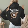 Baseball Mom Baseball Player Women Hoodie Back Print