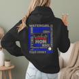 Baseball Mom Traits For Great Mothers Grey And Blue Women Hoodie Back Print