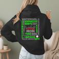 Baseball Mom Traits For Great Mothers Grey And Green Women Hoodie Back Print Baseball Mom Traits For Great Mothers Grey And Green Women Hoodie Back Print