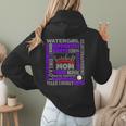 Baseball Mom Traits For Great Mothers Grey And Purple Women Hoodie Back Print Baseball Mom Traits For Great Mothers Grey And Purple Women Hoodie Back Print