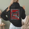 Baseball Mom Traits For Great Mothers Grey And Red Women Hoodie Back Print