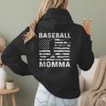 Baseball Momma Mom USA Flag 4th Of July Women Hoodie Back Print Baseball Momma Mom USA Flag 4th Of July Women Hoodie Back Print
