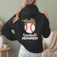 Baseball MomMom Baseball Player Leopard Mom Mom Women Hoodie Back Print Baseball MomMom Baseball Player Leopard Mom Mom Women Hoodie Back Print