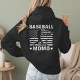 Baseball Momo Mom USA Flag 4th Of July Women Hoodie Back Print Baseball Momo Mom USA Flag 4th Of July Women Hoodie Back Print