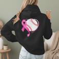 Breast Cancer Awareness Baseball Mom Women Hoodie Back Print Breast Cancer Awareness Baseball Mom Women Hoodie Back Print