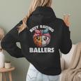 Busy Raising Ballers Basketball Baseball Mom For Women Women Hoodie Back Print Busy Raising Ballers Basketball Baseball Mom For Women Women Hoodie Back Print