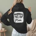 Custom Baseball Mom Number 14 Heart For Mom Women Hoodie Back Print