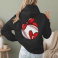 Custom Baseball Mom Number 7 Heart For Mom Mommy Women Hoodie Back Print