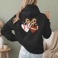 Football Baseball Heart Football Baseball Mom Women Hoodie Back Print Football Baseball Heart Football Baseball Mom Women Hoodie Back Print