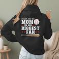 I'm Not Just His Mom I'm His Biggest Fan Baseball Mom Women Hoodie Back Print