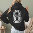 Jersey Number 8 Eight T-Shirt Football Number Baseball Mom Women Hoodie Back Print Jersey Number 8 Eight T-Shirt Football Number Baseball Mom Women Hoodie Back Print