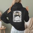 Leopard Messy Bun Mom Mother's Day Baseball Mommy Women Hoodie Back Print Leopard Messy Bun Mom Mother's Day Baseball Mommy Women Hoodie Back Print