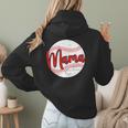 Mama Baseball Mom Women Hoodie Back Print
