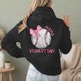 Mama Biggest Fan Coquette Bow Baseball Mom Fan Mother's Day Women Hoodie Back Print Mama Biggest Fan Coquette Bow Baseball Mom Fan Mother's Day Women Hoodie Back Print