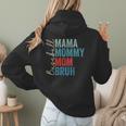 Mama Mommy Mom Bruh Baseball Mom Lover Mother's Day Women Hoodie Back Print