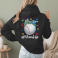 Messy Ball Puzzle Baseball Mom Life Autism Awareness Month Women Hoodie Back Print