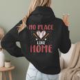 No Place Like Home Baseball Mom Kids Family Fun Women Hoodie Back Print No Place Like Home Baseball Mom Kids Family Fun Women Hoodie Back Print
