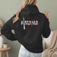 Number One Baseball Mom For Mothers Day Baseball Mama Women Hoodie Back Print