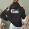 Oily Baseball Momma Essential Oils Meme For Oils Mom Women Hoodie Back Print
