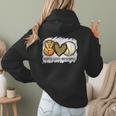 Peace Love Baseball Mom Leopard Print Mother's Day Women Hoodie Back Print Peace Love Baseball Mom Leopard Print Mother's Day Women Hoodie Back Print