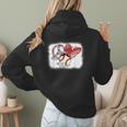 Peace Love Baseball Mom Mommy Women Hoodie Back Print