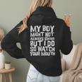 Proud Sassy Baseball Mom Women Hoodie Back Print