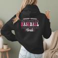 Retro Groovy Baseball Bruh Proud Baseball Mom Women Hoodie Back Print