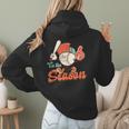Retro Tis The Season Baseball Mom Baseball Lover Boys Kids Women Hoodie Back Print