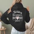 Senior Baseball Mom 2024 Class Of 2024 Graduation Women Hoodie Back Print