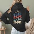 All Star Baseball Mom Women Hoodie Back Print