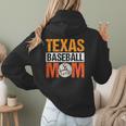Texas Baseball Mom Design Baseball Player And Baseball Women Hoodie Back Print Texas Baseball Mom Design Baseball Player And Baseball Women Hoodie Back Print