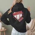 Warriors Home Plate Baseball Sports Baseball Mom Women Hoodie Back Print