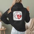Womens Bleached Custom Baseball Mom Number 22 Heart For Mom Women Hoodie Back Print Womens Bleached Custom Baseball Mom Number 22 Heart For Mom Women Hoodie Back Print