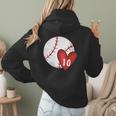 Womens Custom Baseball Mom Number 10 Heart For Mom Mommy Women Hoodie Back Print Womens Custom Baseball Mom Number 10 Heart For Mom Mommy Women Hoodie Back Print