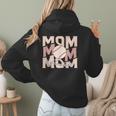 Women's Retro Baseball Mama Distressed Baseball Mom Life Women Hoodie Back Print Women's Retro Baseball Mama Distressed Baseball Mom Life Women Hoodie Back Print