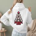 Baseball Christmas Tree Proud Baseball Mom Tee Women Hoodie Back Print