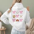 Baseball Coquette Bow Baseball Mama Baseball Mom Premium Women Hoodie Back Print