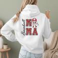 Baseball Mama Baseball Mom Game Day Senior Night Women Hoodie Back Print