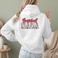 Baseball Mama Retro Groovy Baseball Mom Women Mother's Day Women Hoodie Back Print