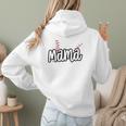Baseball Mama Scribble Heart Baseball Mom Sports Team Tball Women Hoodie Back Print